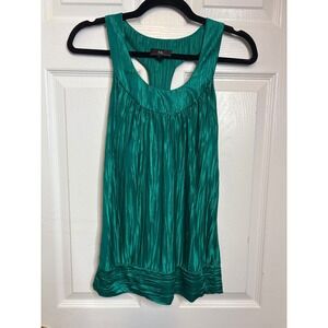 Liz byer California Green Sleeveless Blouse Top Racerback Tank M Y2K 1327-A2
